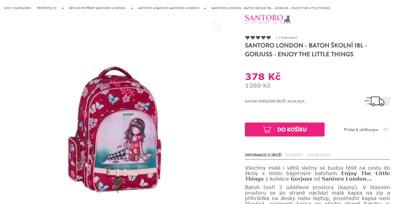 Peripetie.cz - výprodej Santoro London–Gorjuss